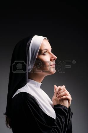 religious clothing: Young nun in religious concept